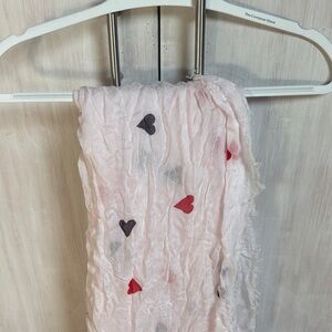 Pink Scarf with Heart Patterns by Scotch and Soda